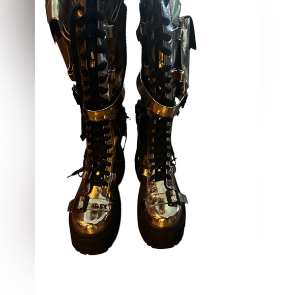 Dolls Kill gold boots brand new - Picture 2 of 3